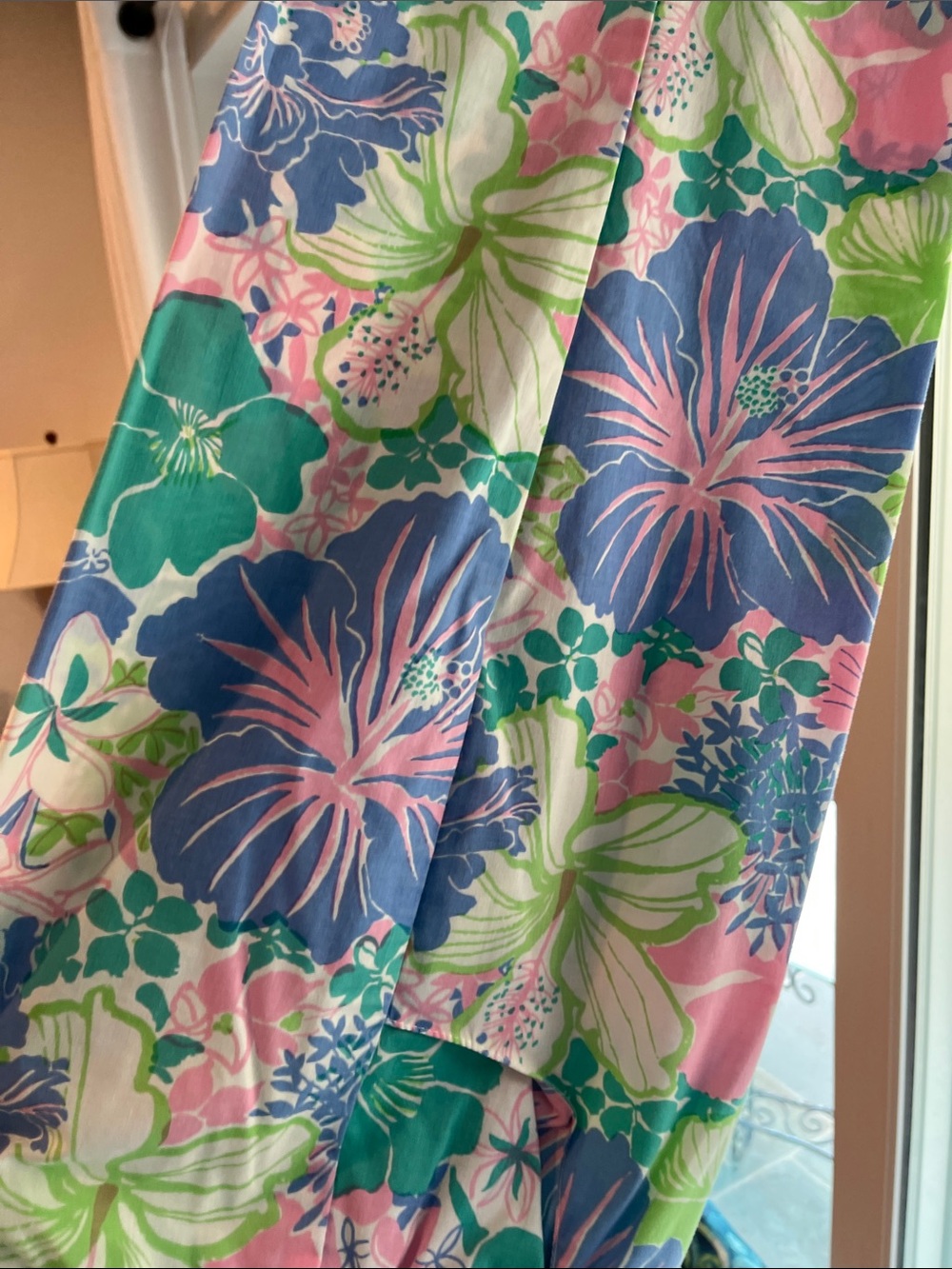 Ladies ‘Lilly Pulitzer’ Slacks— Pink, Blue & Green & White Floral - Size L